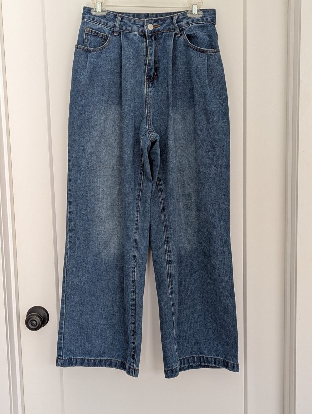 Ladies Medium Wide Leg Denim Jeans Dazy Casual Bohemian Preppy Hippie